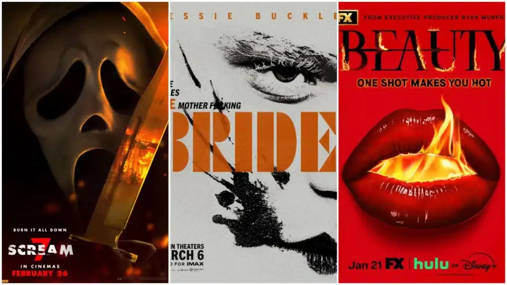 Scream 7 Ghostface 2026" or "Christian Bale Frankenstein The Bride 2026